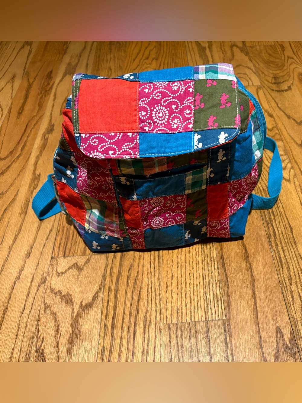 Disney Patchwork Multi-color Mickey backpack from WDW,  NWT